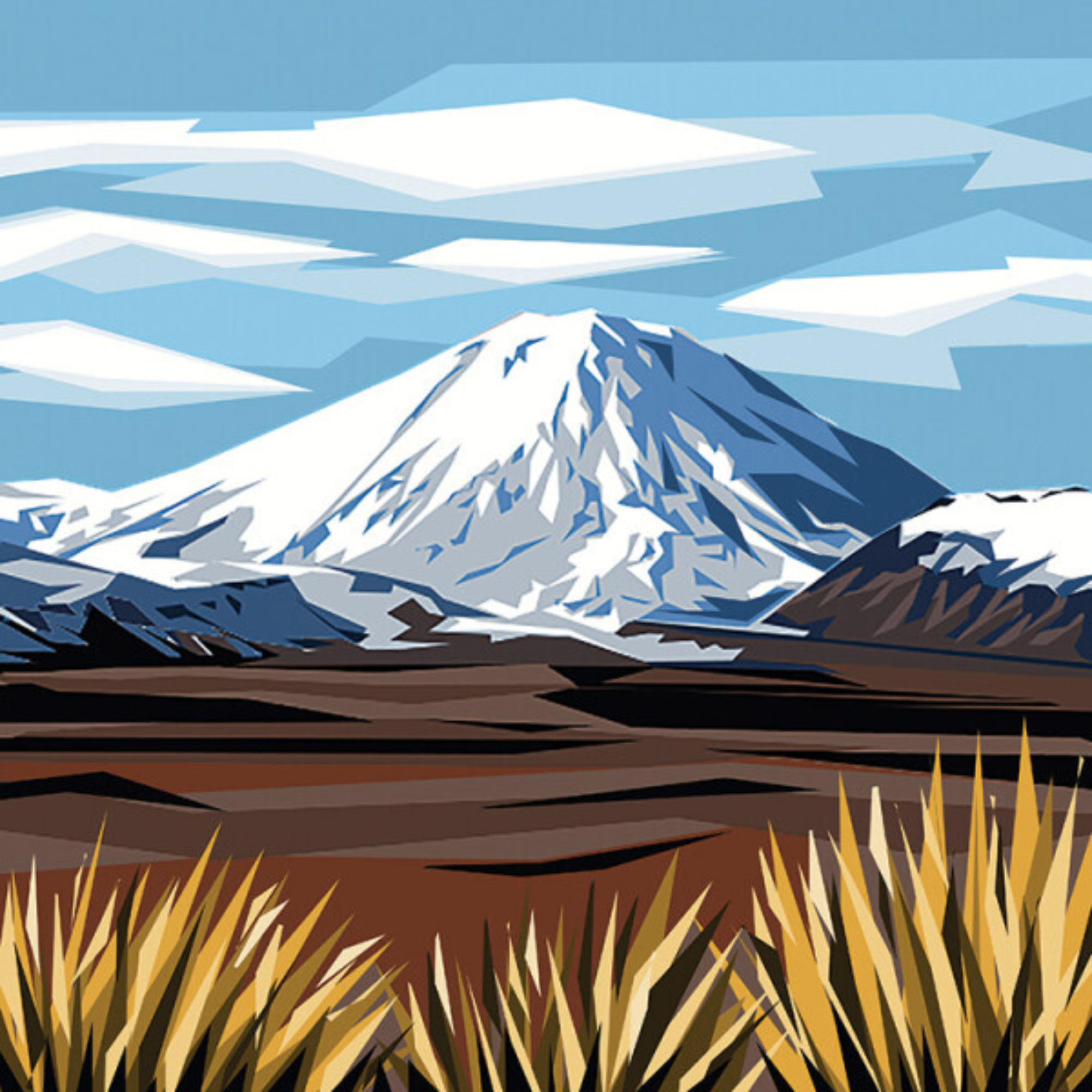 TONGARIRO | CANVAS STRETCHED READY TO HANG | IRA MITCHELL  | NZ MADE