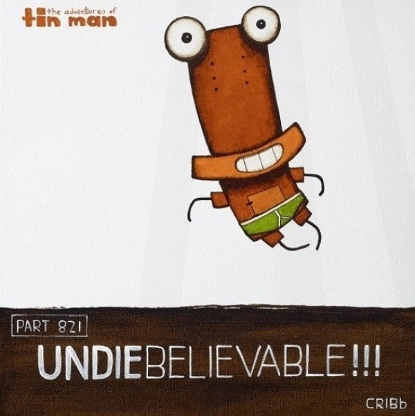 TIN MAN 'UNDIEBELIEVABLE' | BOX FRAME READY TO HANG | TONY CRIBB | NZ MADE