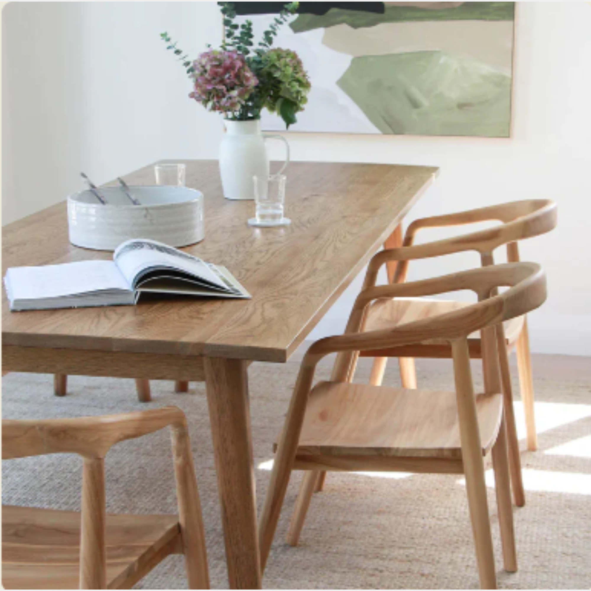 VAASA SOLID OAK DINING TABLE | 4 SIZES