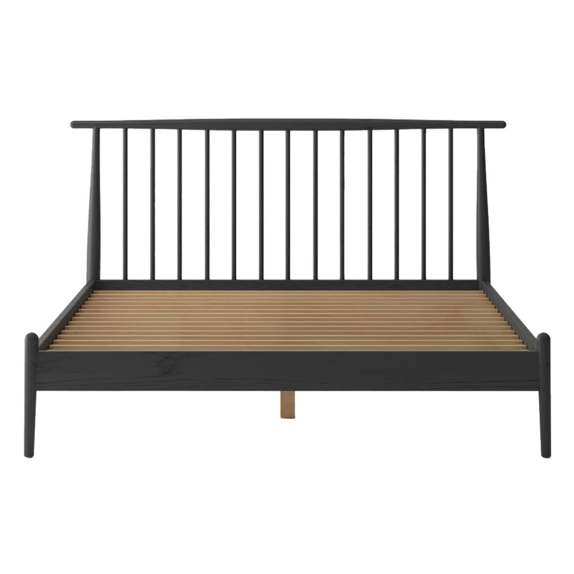 Voss King Solid Oak Bedframe | Black