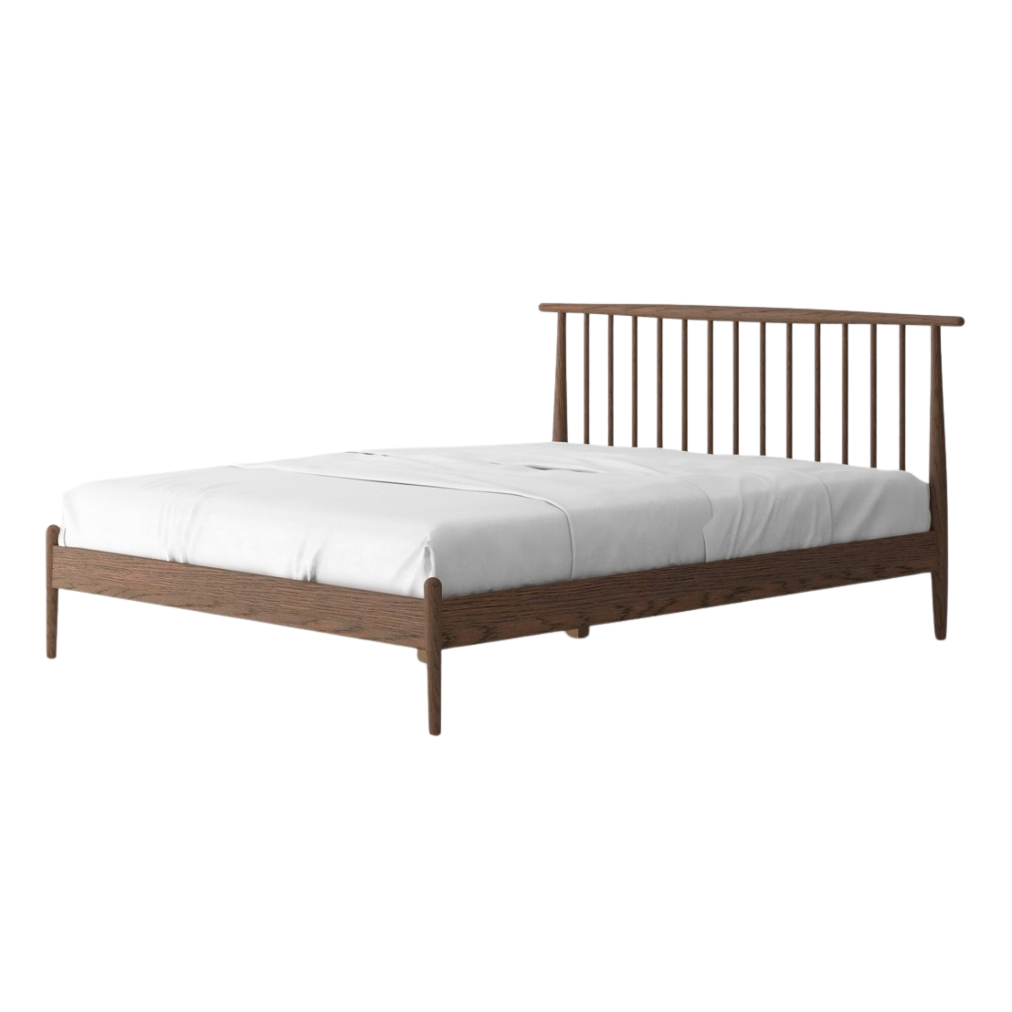 VOSS KING SOLID OAK BED FRAME | WALNUT