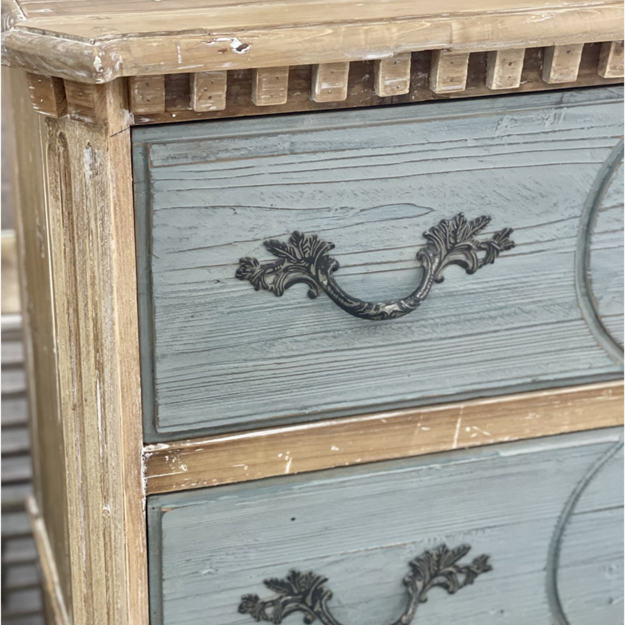 SEASALT BLUE FRENCH COUNTRY 2 DRAWER CHEST