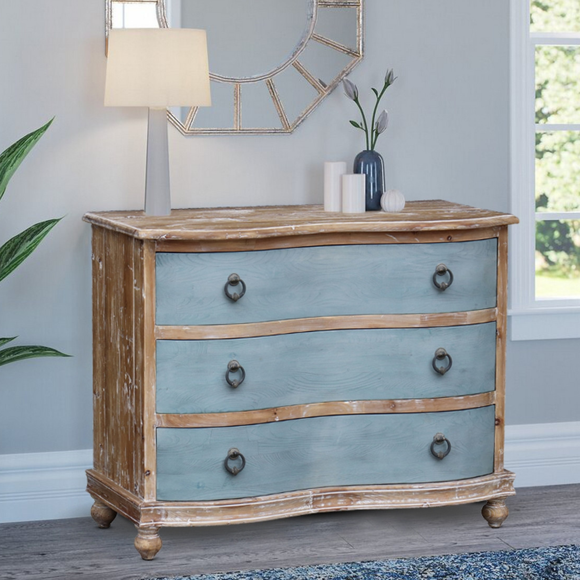 SEASALT BLUE FRENCH COUNTRY CHEST