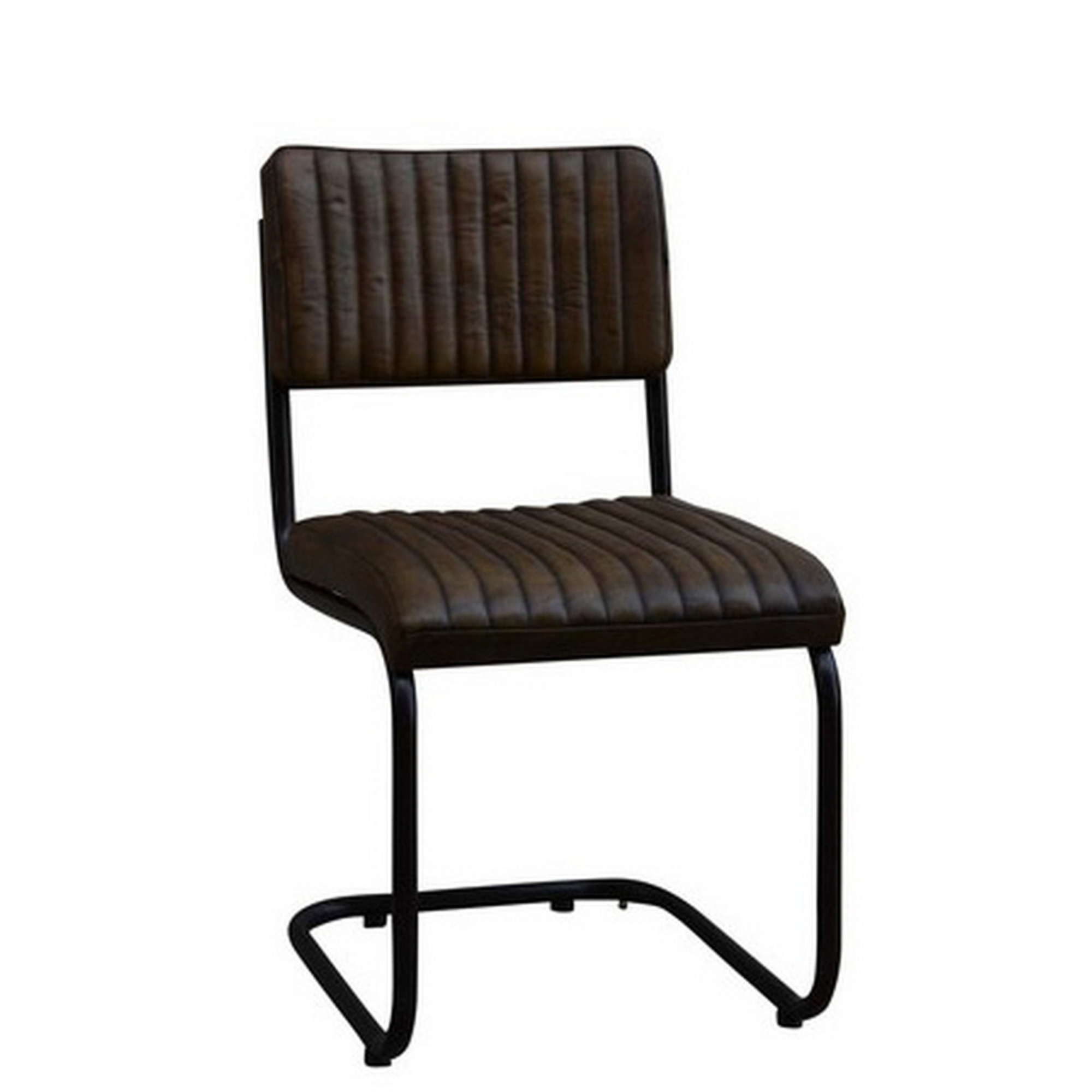 TRIBAL CANTILEVER LEATHER DINING CHAIR