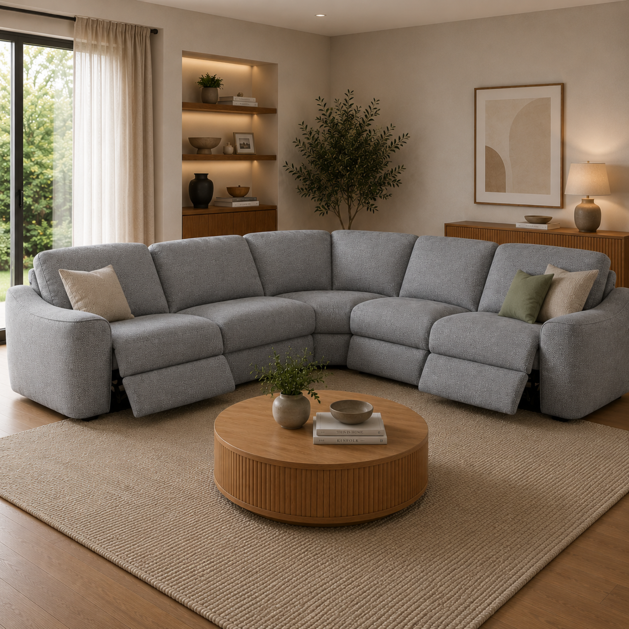 Zola Corner Electric Lounge Suite | Grey