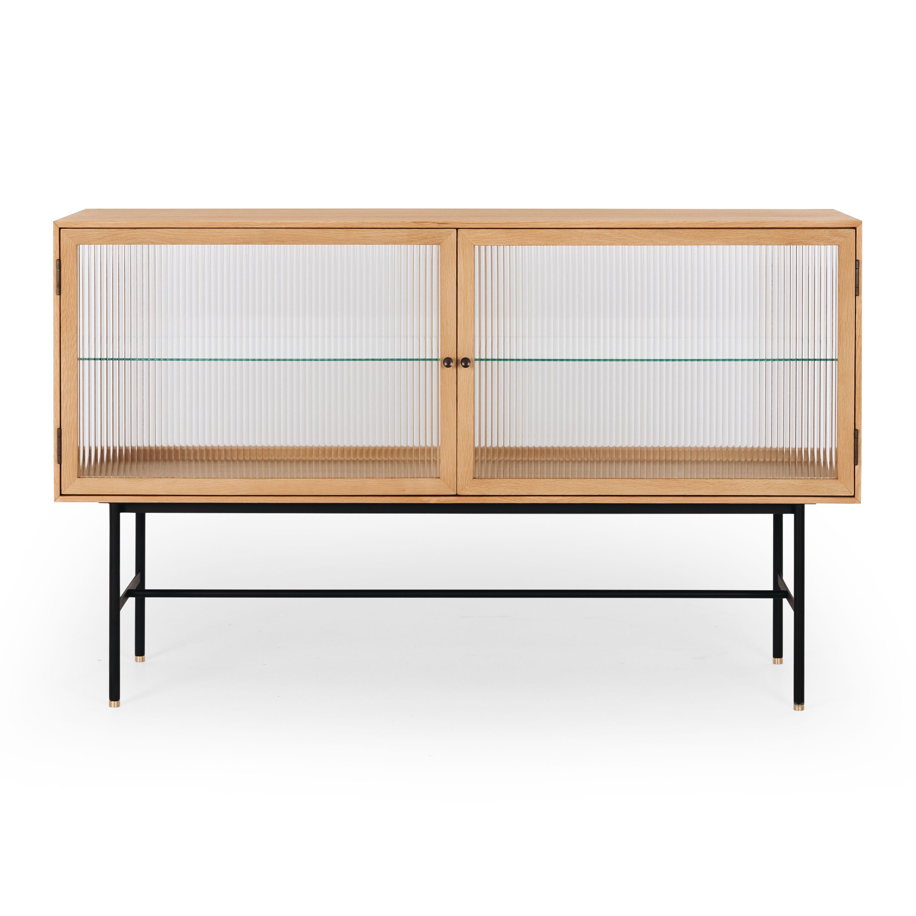 KOBE SIDEBOARD FLUTED GLASS | NATURAL OAK