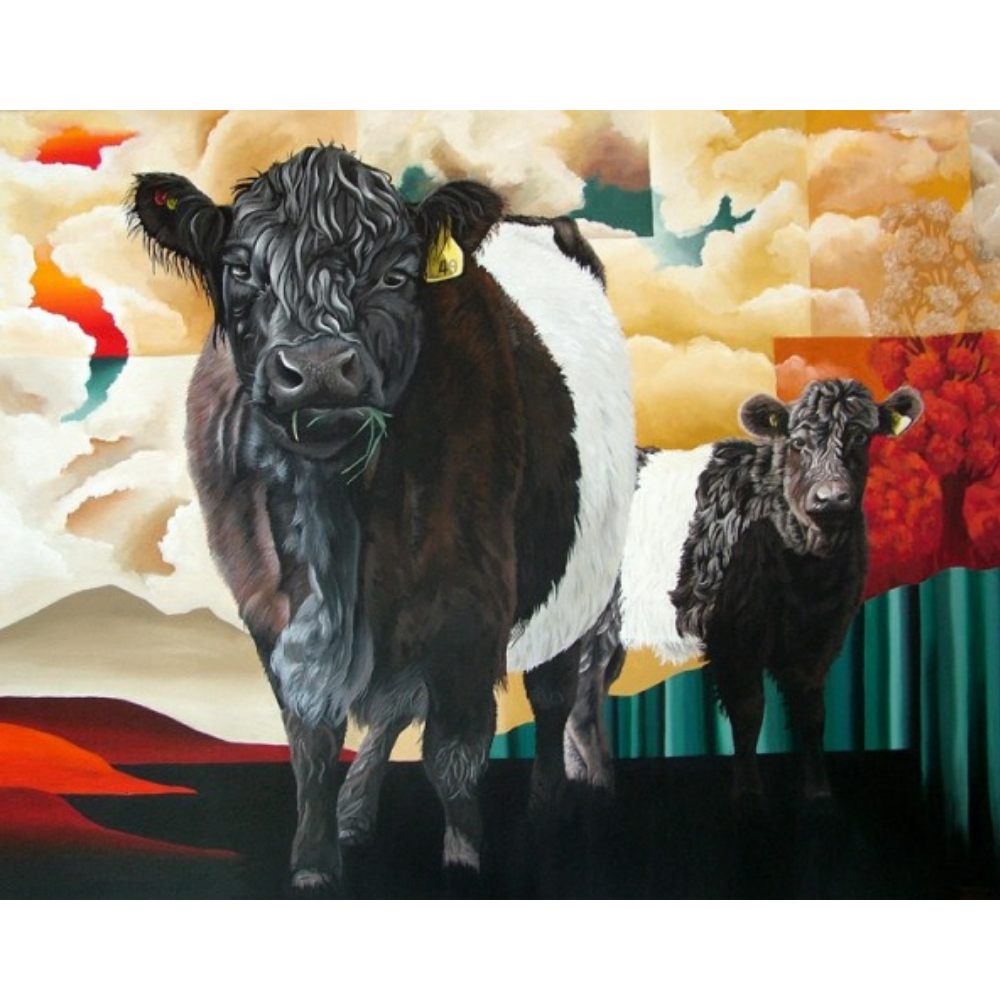 GRAZING GALLOWAY | CANVAS STRETCHED READY TO HANG | MARIE REID-BEADLE | NZ MADE