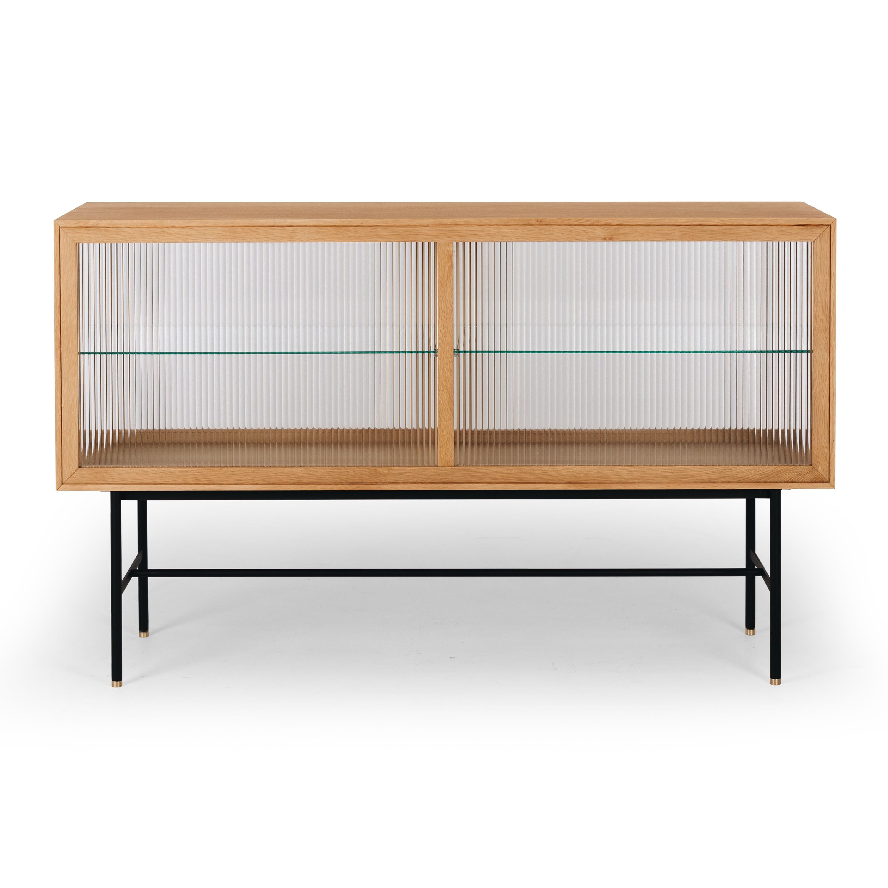 KOBE SIDEBOARD FLUTED GLASS | NATURAL OAK