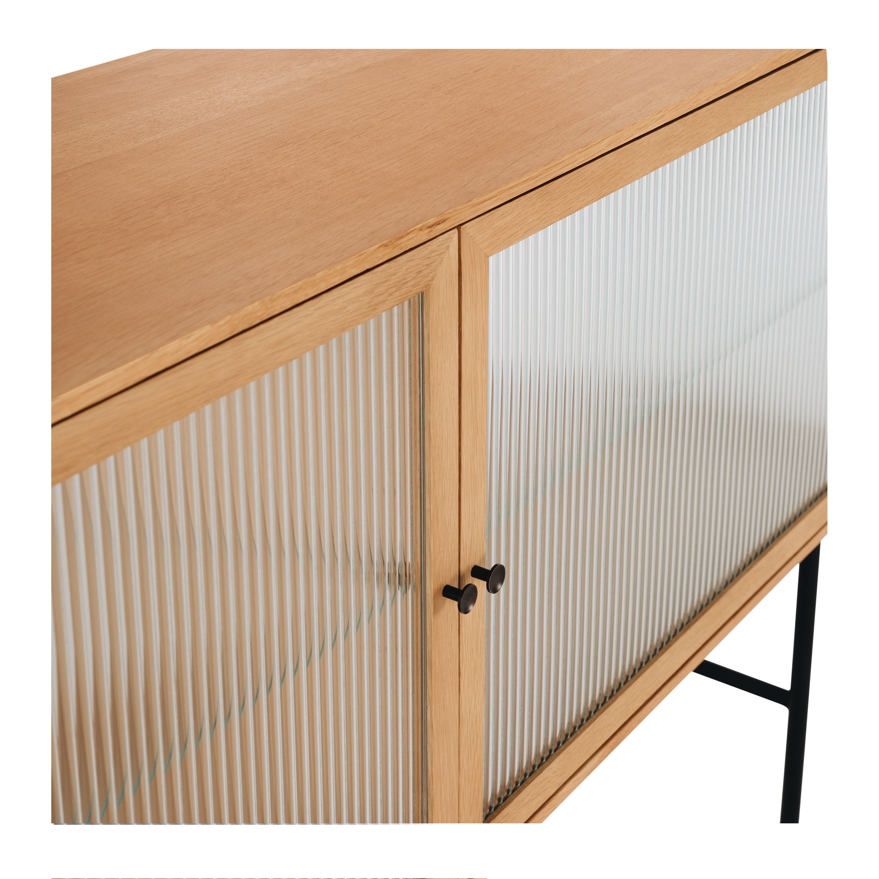 KOBE SIDEBOARD FLUTED GLASS | NATURAL OAK