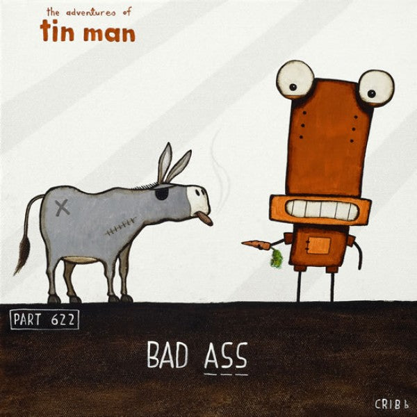 TIN MAN 'BAD ASS' | BOX FRAMED READY TO HANG | TONY CRIBB | NZ MADE