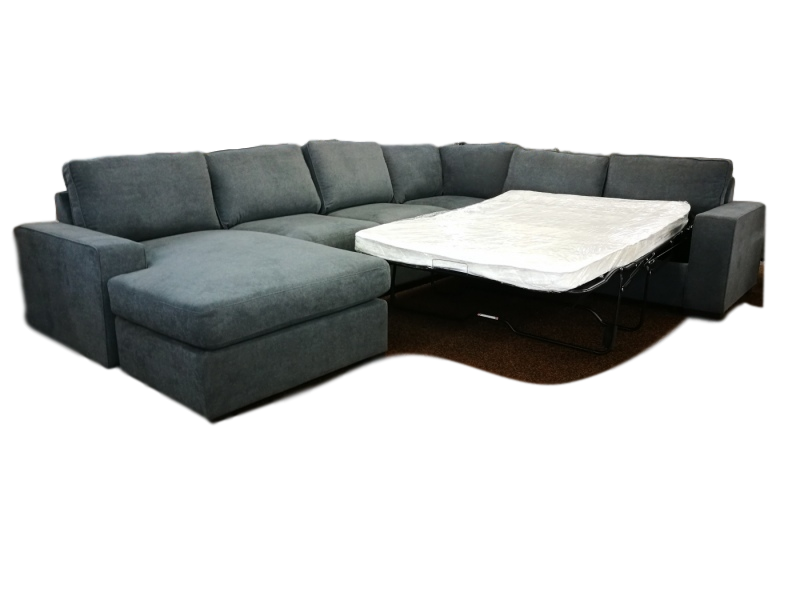 BRONSON 6 SEATER MODULAR LOUNGE SUITE WITH SOFA BED The Best