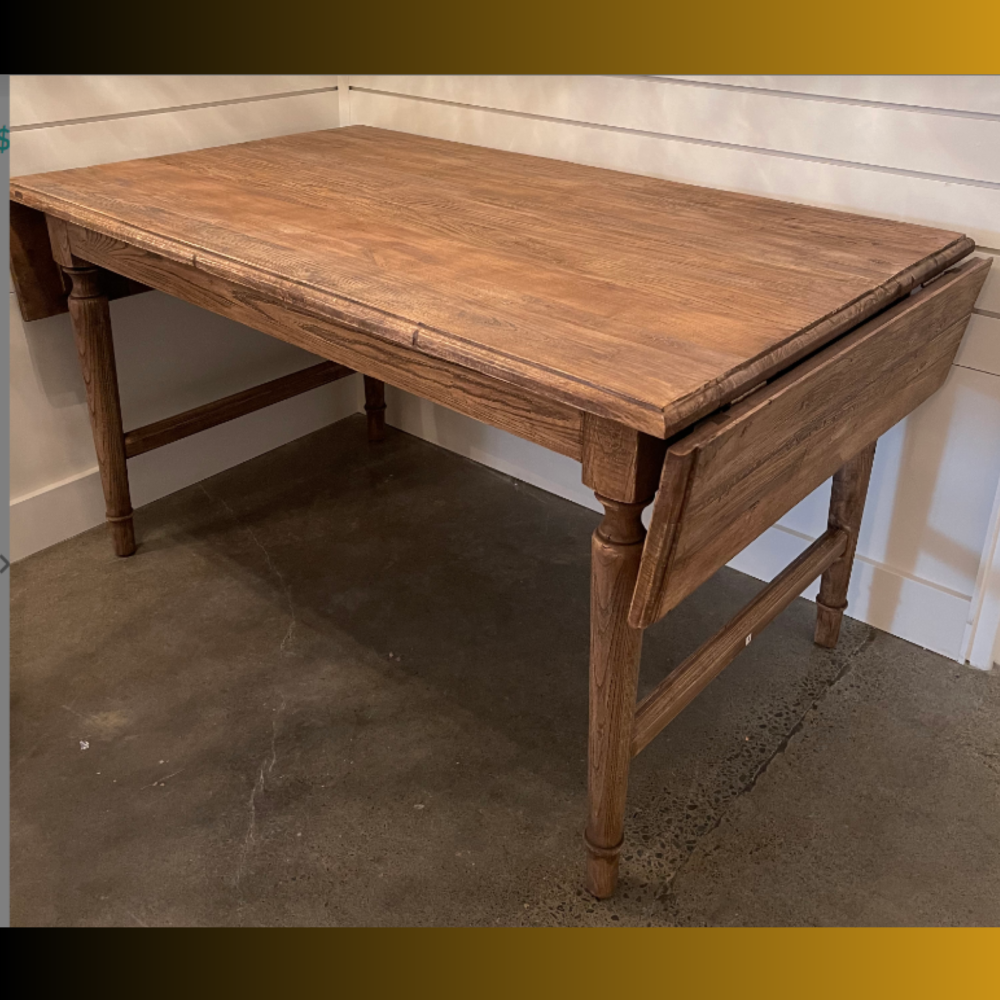 FRENCH VILLAGE OLD ELM EXTENSION TABLE