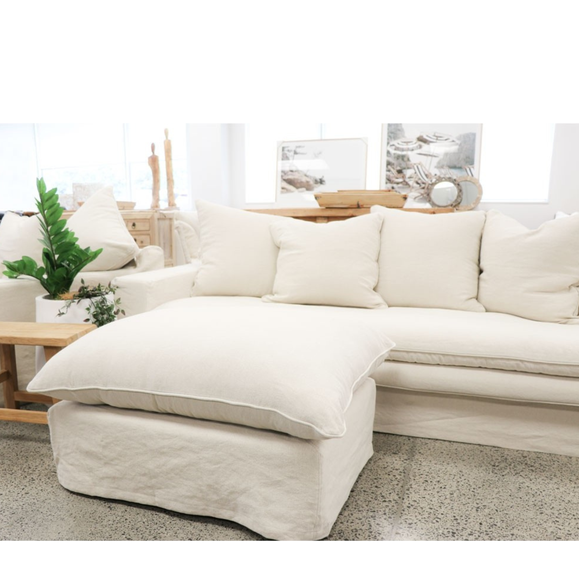 LOTUS SLIPCOVER 2.5 SEATER CHAISE | RIGHT OR LEFT HAND CHAISE