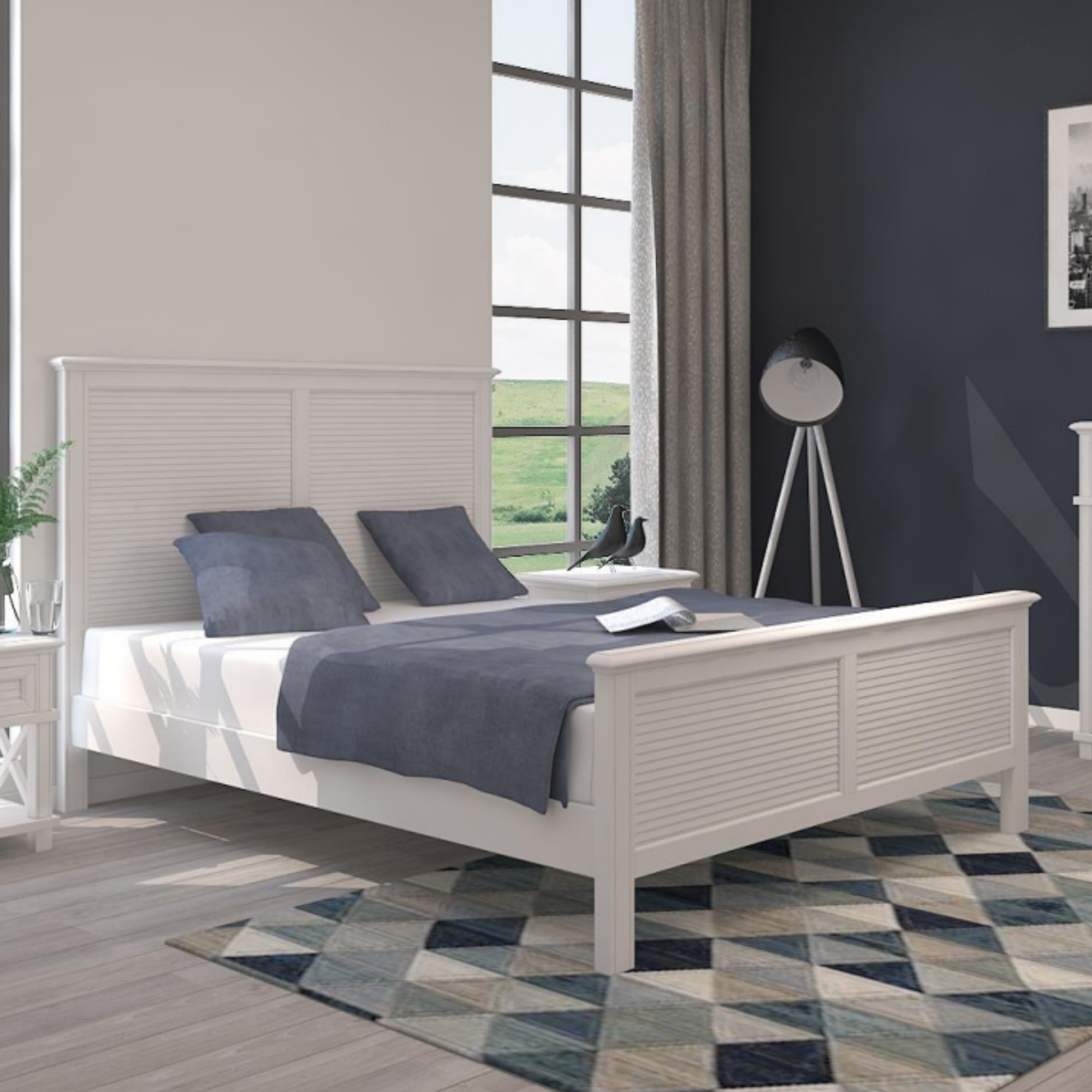 SINTRA HAMPTON STYLE QUEEN SLAT BED | Best Furniture Shop