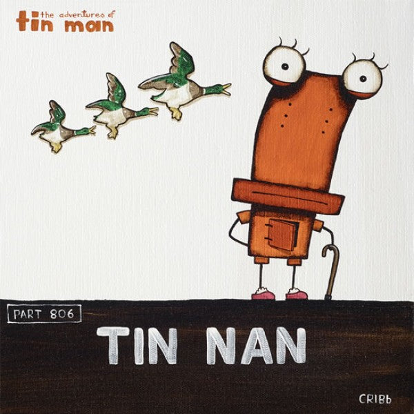 TIN MAN 'TIN NAN' | BOX FRAME READY TO HANG | TONY CRIBB | NZ MADE