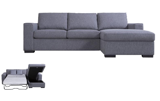 SLOANE CHAISE WITH SOFA BED AND STORAGE | 2 FABRIC COLOURS