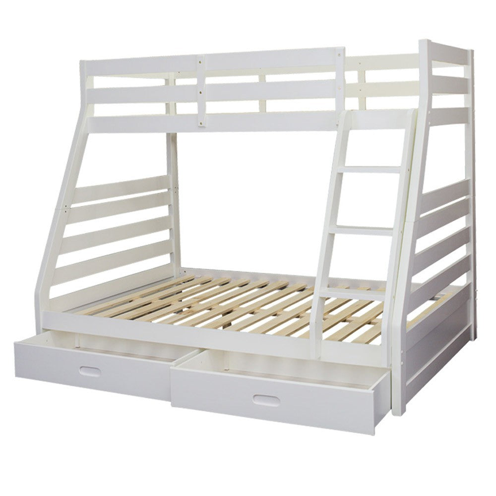 WANAKA BUNK BED - LIGHT WALNUT OR WHITE PAINTED.